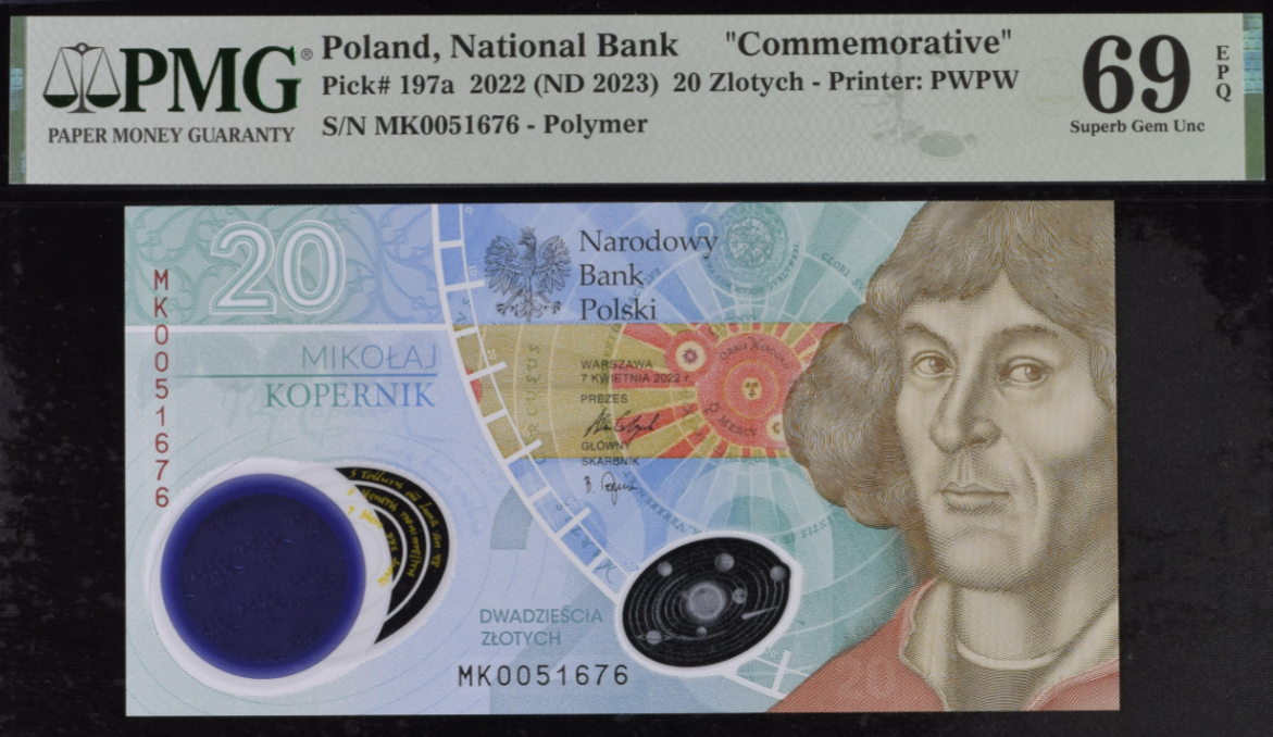 20 zł Mikołaj Kopernik - 2023 rok - PMG 69 EPQ