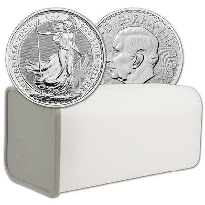 25x 1 uncja oz - Britannia Król Karol III - 2023 rok