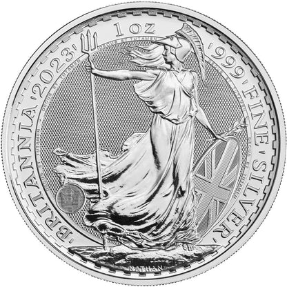 100x 1 uncja oz - Britannia Król Karol III - 2023 rok