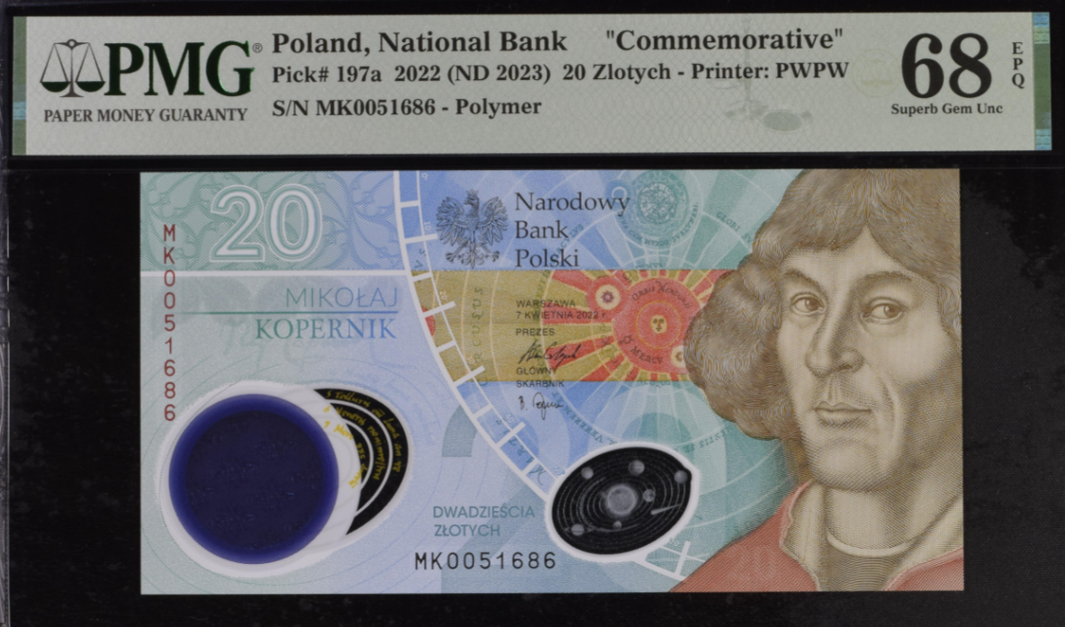 20 zł Mikołaj Kopernik - 2023 rok - PMG 68  EPQ